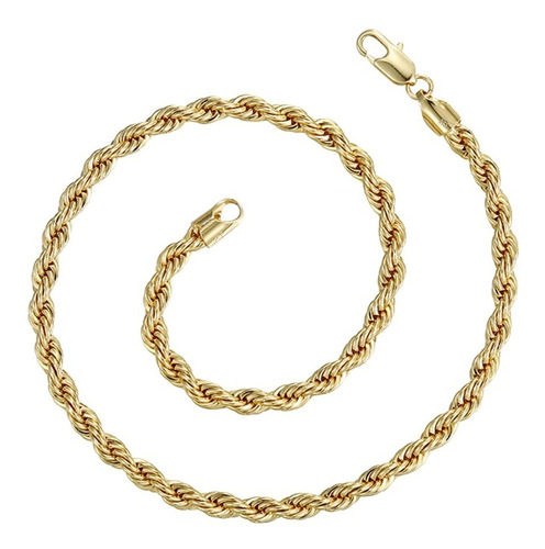 Cadena Oro 14k Lam Torzal Gruesa 50cm X 6mm Regalo Moda