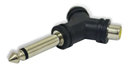 10 Piezas De Adaptador 2 Jack Rca A Plug 6.3 Mm Mono En Y