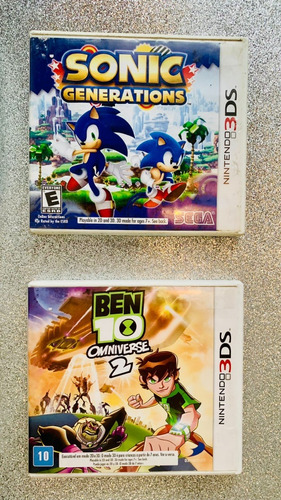 Kit 2 Jogos Nintendo 3ds Ben 10 E Sonic Originais
