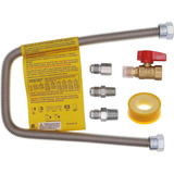 Kit Instalación Gas Estufa 1/2  +adaptadores +válvula +cinta