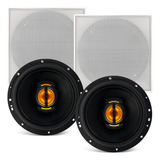 2 Caixas De Som Ambiente Embutir Leson Jb6 Flex 110w 4 Ohms