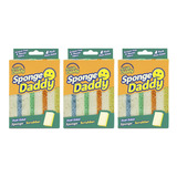 Sponge Daddy Fibra+esponja 3 Paquetes De 4 Esponjas C/u