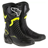 Botas Para Moto Alpinestars Racing Smx-6 V2 Negro/ Amarillo