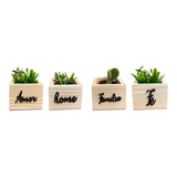 Kit 3 Vaso Em Pinus Para Planta/ Suculentas Decoração 