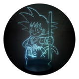 Lámpara Led Goku Baculo Niño Dragon Ball Fanart Decorativa