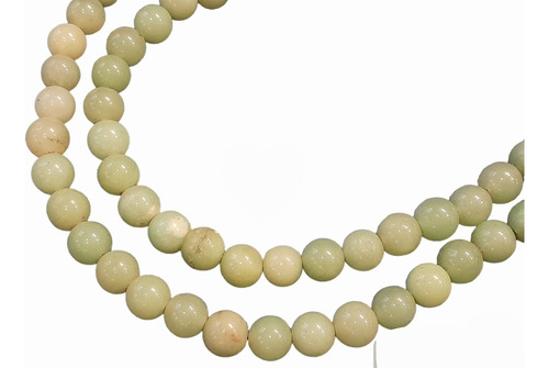 Collar Jade Natural Jadeita 100 Cm Perlas De 10 Mm China