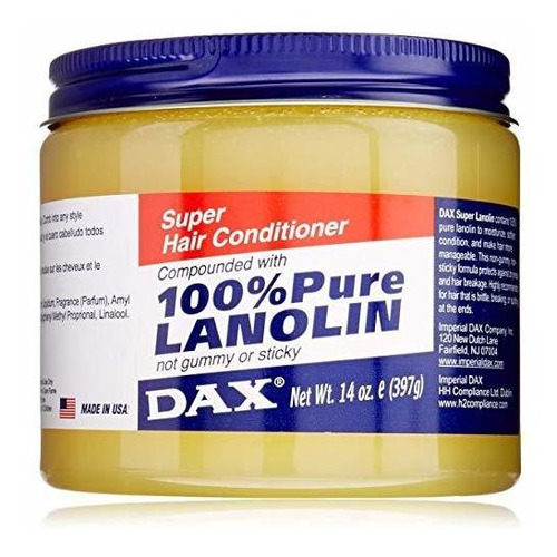 Acondicionador De Cabello De 14 Onzas Dax 100 Pura Lanolina