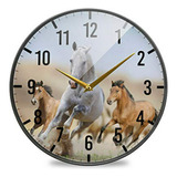 Reloj De Pared Con Diseño De Caballo Salvaje, De 12.0 In, Si