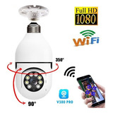 8leds Câmera Ip Segurança Lampada Câmera Vr 360 Wifi V380