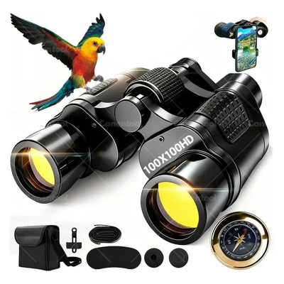 Binoculares profesionales telescópicos zoom 100x visión nocturna Prismáticos potentes Hd Con Clip Para Móvil color negro | MercadoLibre