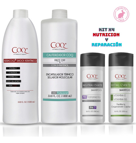 Cauterizador 1l + Keratina 1l + Shampoo Neutro Y Vitalizante