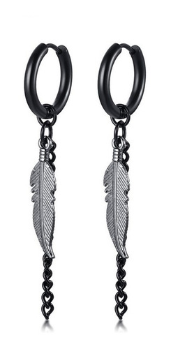 Aros Punk Plumas Black Silver Space Hombre Mujer M1 Style