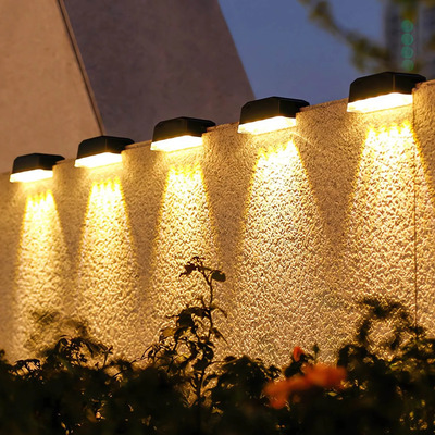 Lámpara Solar Led Para Muro Exterior Impermeable Negro | Envío gratis