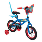 Bicicleta Infantil R-12 Freno Pedal Spiderman Azul Huffy