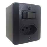 Interruptor Simples + Tomada 10a Sistema X Black Radial