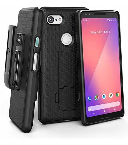 Funda Con Clip Para Cinturón Pixel 3 Slim Negra.