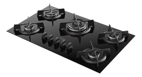 Cooktop Dako Supreme 5 Bocas Mesa De Vidro Bivolt Preto