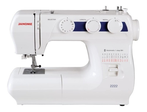 Máquina De Coser Janome 2222 Portable Blanca