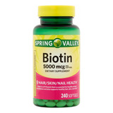 Biotina Premium Para Pele E Unhas 5.000 Mcg 240 Cápsulas, Por Exemplo, B37