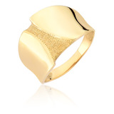 Anel Luxo Esclusivo Feminino Grande Ouro Puro 18k A241