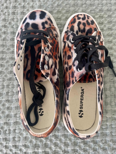 Zapatilla 2750 Fanvelvetw Leopard Brown Superga