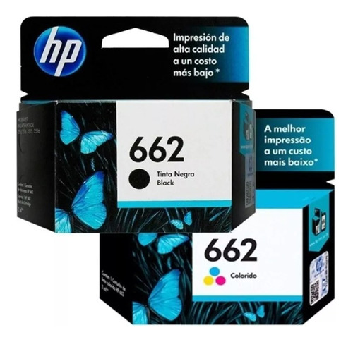 Cartucho Hp 662 Combo Negro+col Original 2515 2545 3515 3545