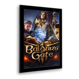Quadro Decorativo Baldur's Gate Poster Emoldurado 23x33cm