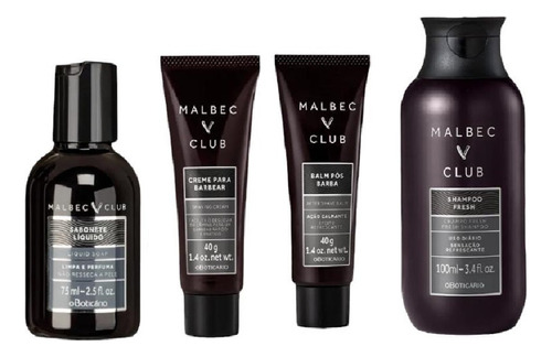 Kit Malbec Club Viagem Masculino Boticario Presente Novidade