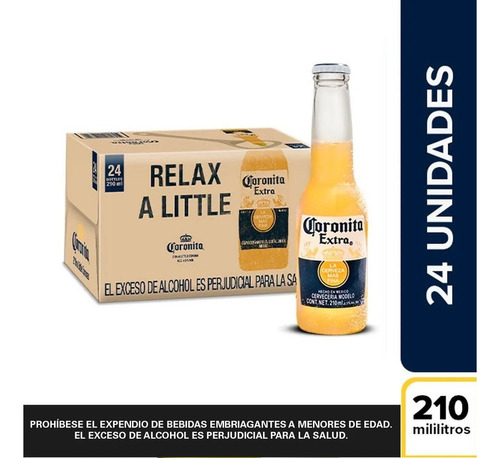 Cerveza Coronita X24 210ml - mL a $20