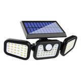 Luz Led Solar Iluminação Forte Fotocelula Externa Holofote