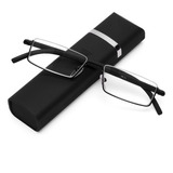 Gafas De Lectura De Medio Marco Para Presbicia Con Funda