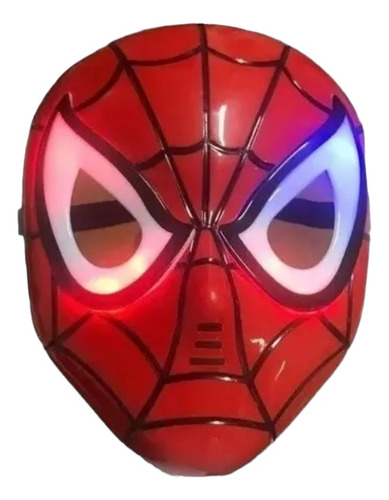 Mascara Spiderman Con Luz Superheroe Personaje Hombre Araña