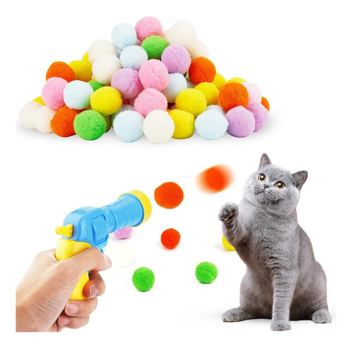 50pcs Hairball Launcher Set Juguetes Para Gatos Y Perros