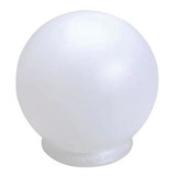 Globo Esférico 15x30 Leitoso Pvc Postes E Arandelas Cor Branco