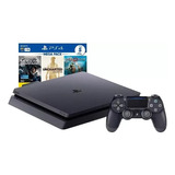 Playstation 4 Slim 1tb Mega Pack: Call Of Duty: Modern Warfare/uncharted: The Nathan Drake Collection/crash Bandicoot: N. Sane Trilogy Cor  Preto Onyx