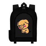 Mochila Negra Kawaii A259