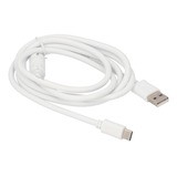 Cable Usb Tipo C 2.0 Carga Rapida Y Datos /e Color Blanco