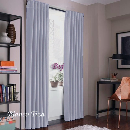 Jgo De Cortinas Blackout Textil Presilla Oculta 250cm Largo