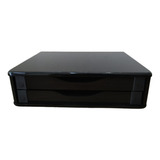 Suporte Monitor Mesa Preto Mdf 2 Gavetas Envio Imediato