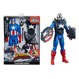 Capitán América Venomizado Maximum Venom Titan Hero Series 