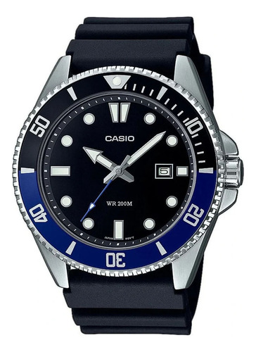 Relógio Casio Duro Masculino Azul Mdv-107-1a2vdf