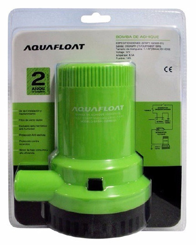 Bomba De Achique 12v 2000 Gal/hora Aquafloat