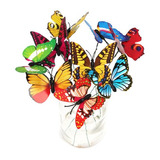 Set 10 Mariposas De Colores (4cm) Adorno Decoración Jardín