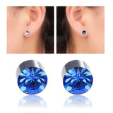 Aretes Azul Sin Hueco, Piercing, Pendiente Expansor Magneto 