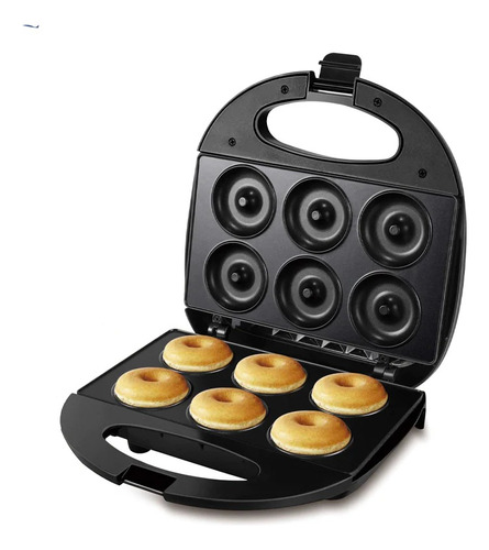 Máquina De Mini Donas Hacer Rosquillas Para Desayuno 6unidad Color Negro-r.546q