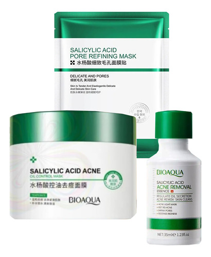 Kit Facial Bioaqua Anti Acne - L a $7067