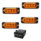 Estrobo Âmbar Laranja Led Smd 12v Efeitos Som Carro Moto Van