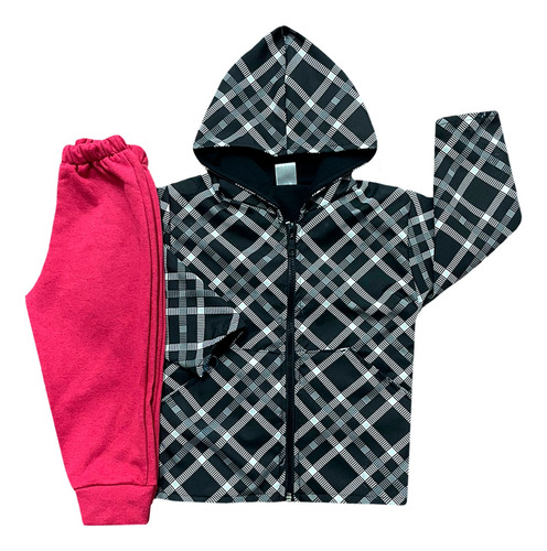 Conjunto Para Bebe Campera Silver Estampada Y Babucha Frisa