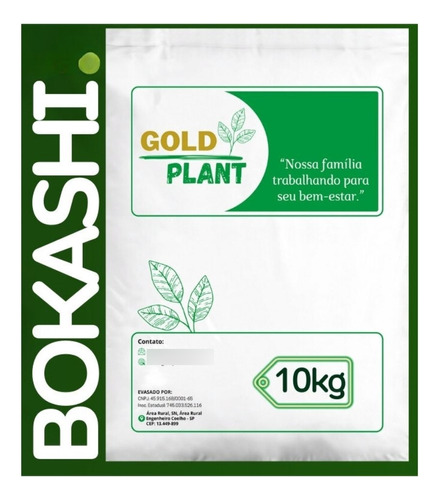 Bokashi Premium Adubo Orgânico Farelado - 10kg Gold Plant