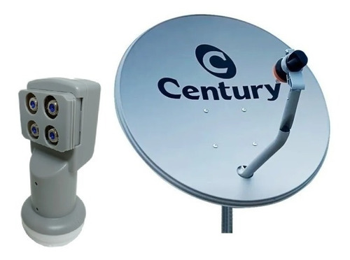 Antena Banda Ku Century 60cm + Lnbf Ku Quadruplo 